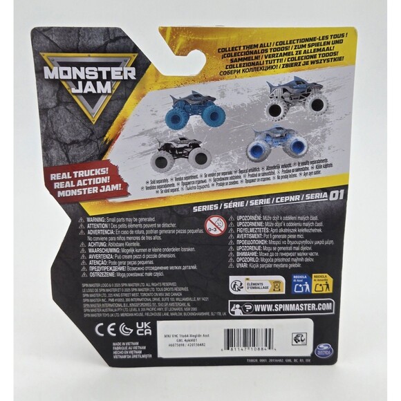 Spin Master Monster Jam Megalodon 2025 Series 1 White Truck New - Picture 5 of 8